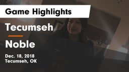 Tecumseh  vs Noble  Game Highlights - Dec. 18, 2018
