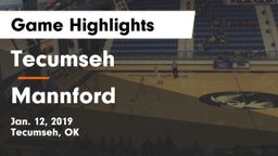 Tecumseh  vs Mannford Game Highlights - Jan. 12, 2019