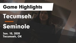 Tecumseh  vs Seminole  Game Highlights - Jan. 10, 2020