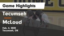 Tecumseh  vs McLoud  Game Highlights - Feb. 4, 2020