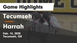 Tecumseh  vs Harrah  Game Highlights - Feb. 14, 2020