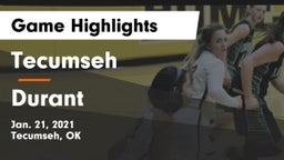 Tecumseh  vs Durant  Game Highlights - Jan. 21, 2021