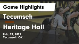 Tecumseh  vs Heritage Hall  Game Highlights - Feb. 23, 2021