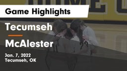 Tecumseh  vs McAlester  Game Highlights - Jan. 7, 2022
