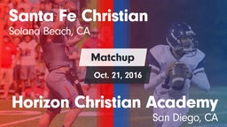 Matchup: Santa Fe Christian vs. Horizon Christian Academy 2016
