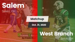 Matchup: Salem  vs. West Branch  2020