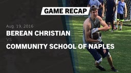 Recap: Berean Christian  vs. Community School of Naples 2016