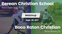 Matchup: Berean Christian vs. Boca Raton Christian  2017