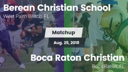 Matchup: Berean Christian vs. Boca Raton Christian  2018