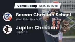 Recap: Berean Christian School vs. Jupiter Christian  2018