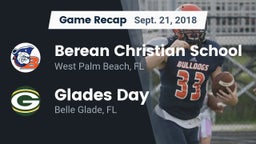 Recap: Berean Christian School vs. Glades Day  2018