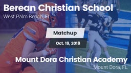 Matchup: Berean Christian vs. Mount Dora Christian Academy 2018