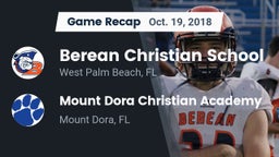 Recap: Berean Christian School vs. Mount Dora Christian Academy 2018