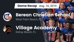 Recap: Berean Christian School vs. Village Academy  2019