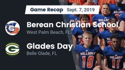 Recap: Berean Christian School vs. Glades Day  2019