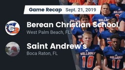 Recap: Berean Christian School vs. Saint Andrew's  2019