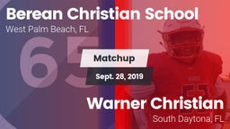 Matchup: Berean Christian vs. Warner Christian  2019