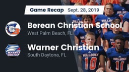 Recap: Berean Christian School vs. Warner Christian  2019