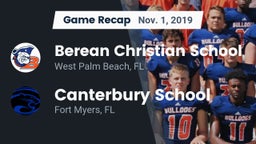Recap: Berean Christian School vs. Canterbury School 2019