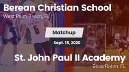 Matchup: Berean Christian vs. St. John Paul II Academy 2020