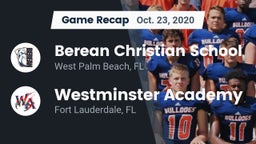 Recap: Berean Christian School vs. Westminster Academy 2020