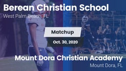 Matchup: Berean Christian vs. Mount Dora Christian Academy 2020