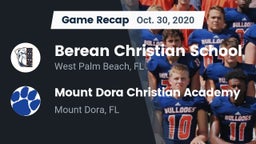 Recap: Berean Christian School vs. Mount Dora Christian Academy 2020