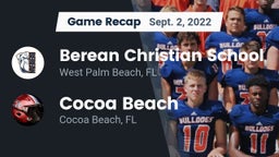 Recap: Berean Christian School vs. Cocoa Beach  2022