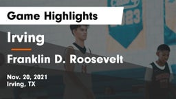 Irving  vs Franklin D. Roosevelt  Game Highlights - Nov. 20, 2021