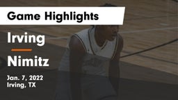 Irving  vs Nimitz  Game Highlights - Jan. 7, 2022
