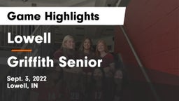 Lowell  vs Griffith Senior  Game Highlights - Sept. 3, 2022
