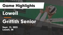Lowell  vs Griffith Senior  Game Highlights - Sept. 13, 2023
