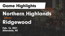 Northern Highlands  vs Ridgewood  Game Highlights - Feb. 16, 2021