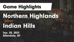 Northern Highlands  vs Indian Hills  Game Highlights - Jan. 20, 2022