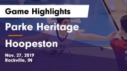 Parke Heritage  vs Hoopeston Game Highlights - Nov. 27, 2019