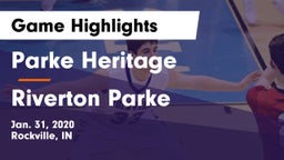 Parke Heritage  vs Riverton Parke  Game Highlights - Jan. 31, 2020