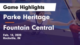 Parke Heritage  vs Fountain Central  Game Highlights - Feb. 14, 2020