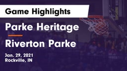 Parke Heritage  vs Riverton Parke  Game Highlights - Jan. 29, 2021