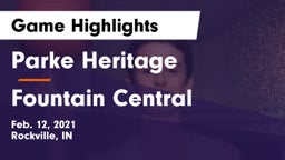 Parke Heritage  vs Fountain Central  Game Highlights - Feb. 12, 2021