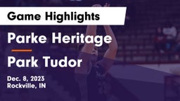 Parke Heritage  vs Park Tudor  Game Highlights - Dec. 8, 2023