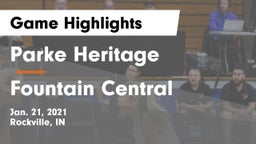 Parke Heritage  vs Fountain Central  Game Highlights - Jan. 21, 2021