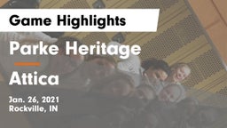 Parke Heritage  vs Attica  Game Highlights - Jan. 26, 2021
