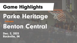 Parke Heritage  vs Benton Central  Game Highlights - Dec. 2, 2023