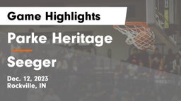 Parke Heritage  vs Seeger  Game Highlights - Dec. 12, 2023