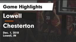 Lowell  vs Chesterton  Game Highlights - Dec. 1, 2018