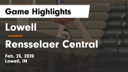 Lowell  vs Rensselaer Central  Game Highlights - Feb. 25, 2020