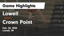 Lowell  vs Crown Point  Game Highlights - Feb. 28, 2020