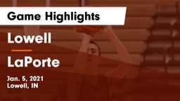 Lowell  vs LaPorte  Game Highlights - Jan. 5, 2021