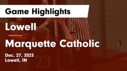 Lowell  vs Marquette Catholic  Game Highlights - Dec. 27, 2023