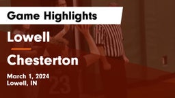 Lowell  vs Chesterton  Game Highlights - March 1, 2024